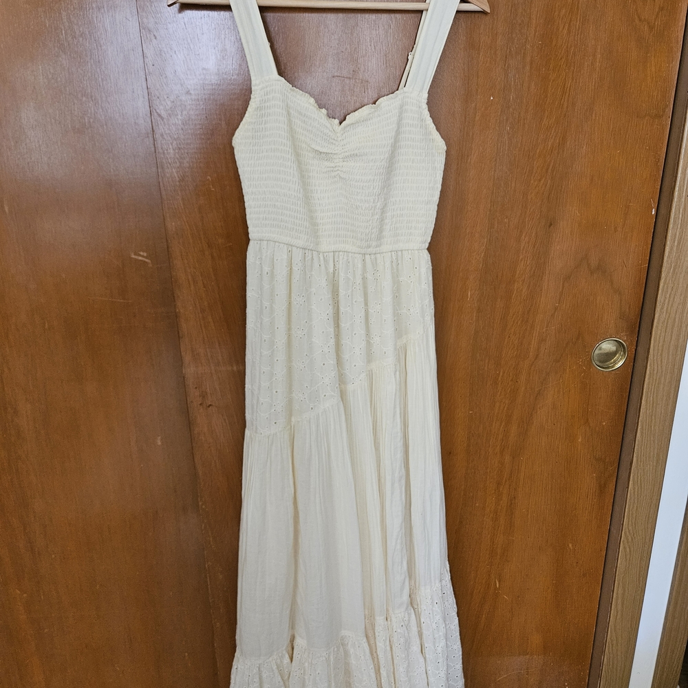 American Eagle Cream Midi Sundress